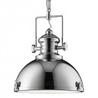Suspension industrial pendant, en chrome et acrylique