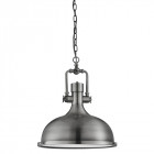 Suspension industrial pendant, en nickel antique et verre