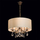 Suspension laiton elegance 5 ampoules 74 cm