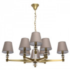 Suspension laiton neoclassic 8 ampoules 89 cm