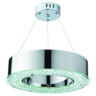 Suspension led halo, en chrome et cristal
