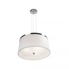 Suspension leila, acier textile et ppma, blanc