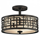 Suspension loom, bronze antique, 3 ampoules