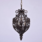 Suspension marron country 3 ampoules 164 cm