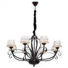 Suspension marron country 8 ampoules 132 cm