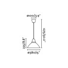 Suspension nickel mat aluminio 1 ampoule h127 cm Suspension nickel mat aluminio 1 ampoule h127 cm