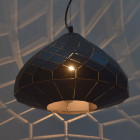 Suspension noire loft 1 ampoule 150 cm