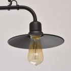 Suspension noire loft 2 ampoules 75 cm
