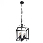 Suspension noire loft 4 ampoules 100 cm