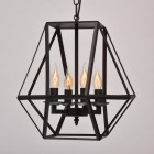 Suspension noire loft 4 ampoules 105 cm