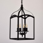 Suspension noire loft 4 ampoules 118 cm
