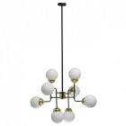 Suspension noire loft 8 ampoules 140 cm