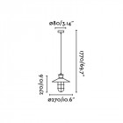 Suspension noire marina 1 ampoule