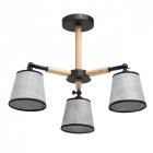 Suspension noire megapolis 3 ampoules 40 cm