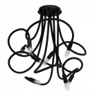 Suspension noire megapolis 9 ampoules 110 cm