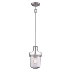 Suspension penn station, nickel brossé, 1 ampoule
