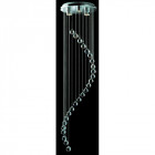 Suspension scala, chrome et cristal