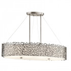 Suspension silver coral, étain, ovale
