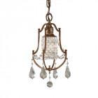 Suspension valentina, bronze oxydé, décors en cristal Suspension valentina, bronze oxydé, décors en cristal