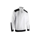 Sweat col camionneur bicolore - LMA - Blanc - 8088-XXL