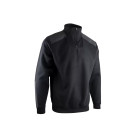 Sweat BERLIN col camionneur bicolore noir-gris - LMA -8090 T3 TM