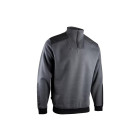 Sweat col camionneur bicolore - LMA - Gris/Noir - 8092-XXL