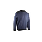 Sweat col rond bicolore - LMA - Bleu foncé/noir - 8087-L
