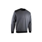 Sweat col rond bicolore - LMA - Gris/Noir - 8093-L