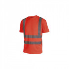 T-shirt haute visibilité - manches courtes - rouge fluo - 4xl
