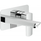 Set de finition mitigeur lavabo ACQUAVIVA à encastrer - Chromé - Bec longueur 222 mm