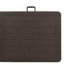 Table pliante imitation bois virage - marron