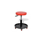 Tabouret d’atelier réglable rond en rouge
