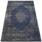 Tapis drop jasmine 455 bleu foncé - Dimension au choix