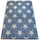 Tapis en corde sizal flat 48648/591 étoiles - Dimension au choix