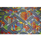 Tapis enfant ruelles big city grande ville gris - Dimension au choix