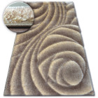 Tapis shaggy space 3d b217 marron clair - Dimension au choix