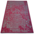 Tapis vintage 22208/082 bordeaux / gris rosette classique - Dimension au choix