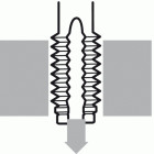 Taraud type 185, diamètre 5 mm, pas 80 mm