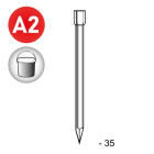 Pointes TH inox 1,8x35 en seau de 5 kg - TH180359S