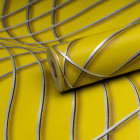 Papier peint intissé vinyle - Effet 3D - Modèle tourbillon jaune