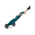 Malibu transat chaise de plage pliable + parasol intégré       vert