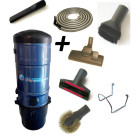Kit aspiration centralisée tx33 prêt à poser turbix flexible 10m -jusqu'à 400 m²