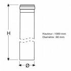 Tuyau conduit d'évacuation poêle à pellets granulés h100 cm ø 80 mm