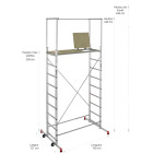 Échafaudage hauteur de travail max 4m70 ESCALUX
