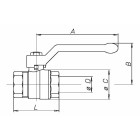 Vanne BS MF poignée papillon PN 40 nf 1/2" - EFFEBI SPA : 0825V404NF