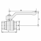 Vanne BS poignée papillon alu MF1/2" ASTER - EFFEBI SPA : 0825R404