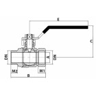 Vanne MF poignée plate PN40 3/8"