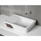 Vasque à poser ancodesign 66x40cm avec trop plein - anconetti - blanche