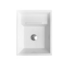 Vasque à poser rectangulaire en céramique Eider blanc Sarreguemines