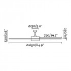 Ventilateur de plafond avec lumière blanc century